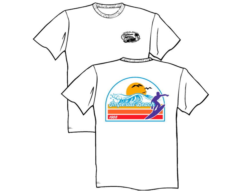 Surfer Shirt Front and Back