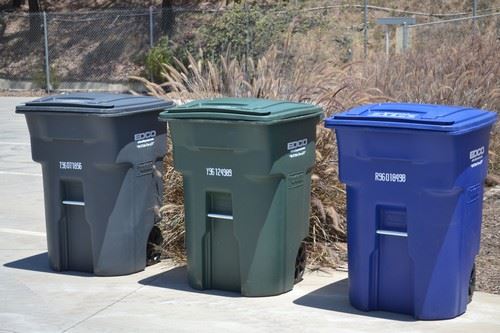 Three bins in a row.